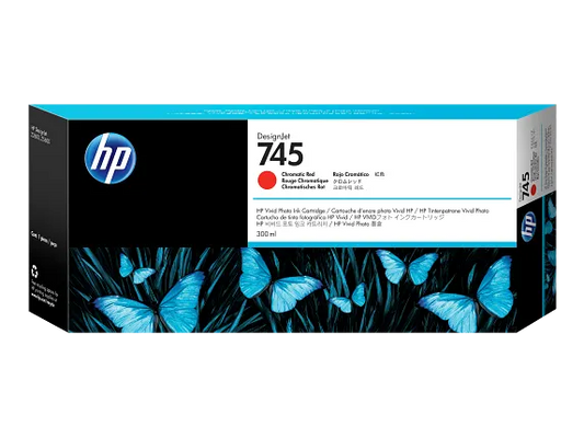 Tinta HP 745 F9K06A rojo cromatica 300 ml