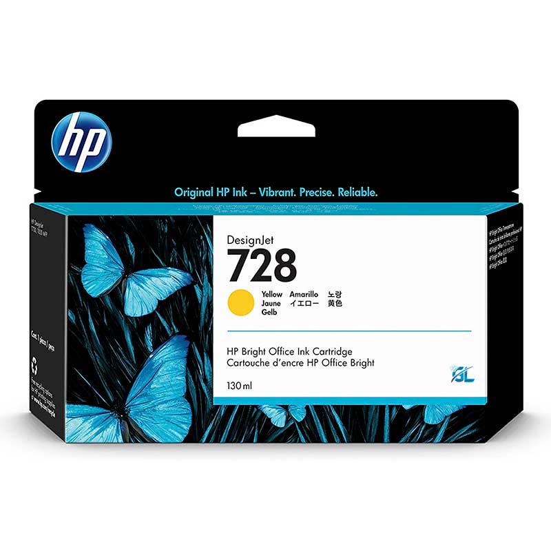 Tinta HP 728 F9J65A 130ML Yellow