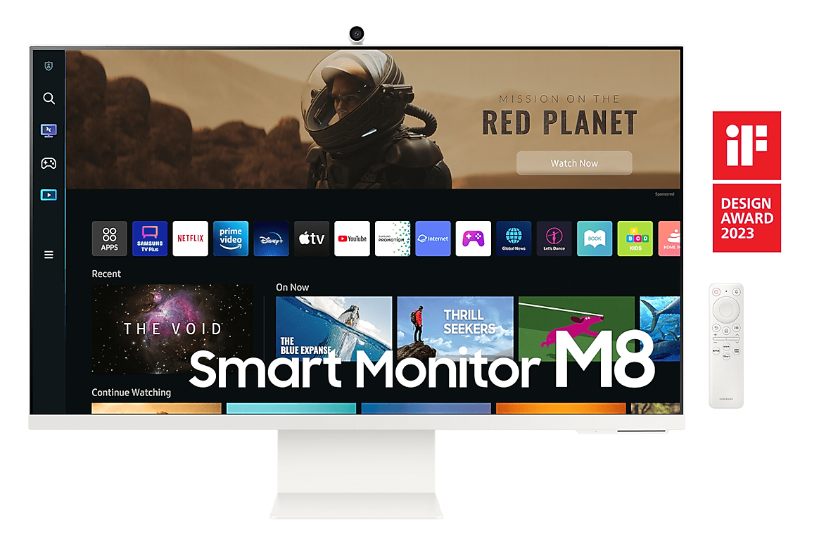 Mon 32" Samsung LS32BM801ULXZB 4K slim smart bl