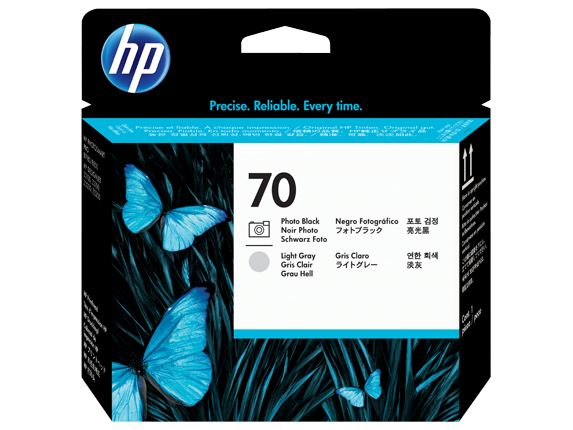 Tinta HP C9407A 70 photo negro y lt gray