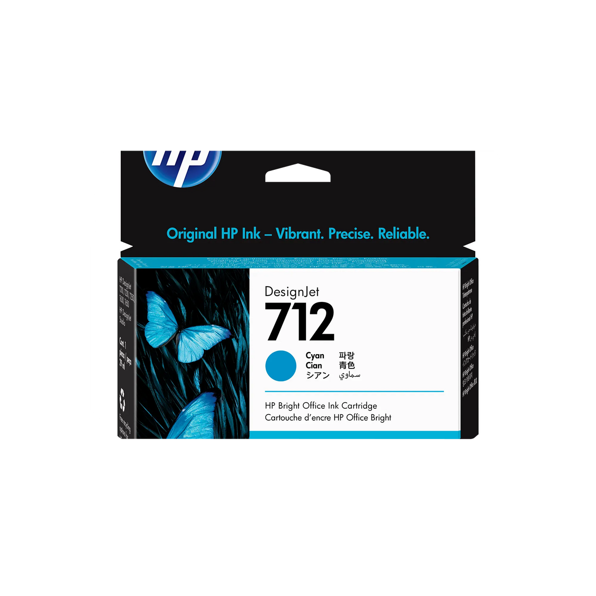 Tinta HP 3ED67A 712 Cyan 29ML T250