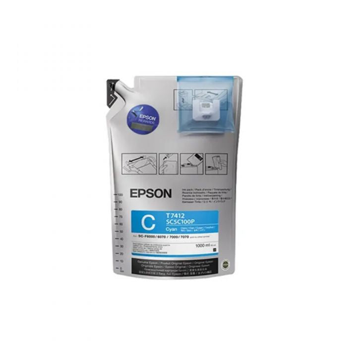 Tinta Epson F6070/F6200 T741220 Cyan Ultrachrome