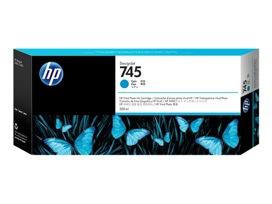 Tinta HP 745 F9K03A cyan 300 ml